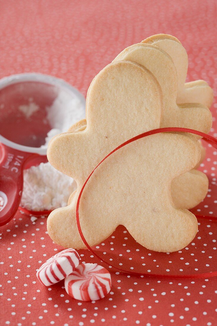 Weihnachtsplätzchen und Pfefferminzbonbons