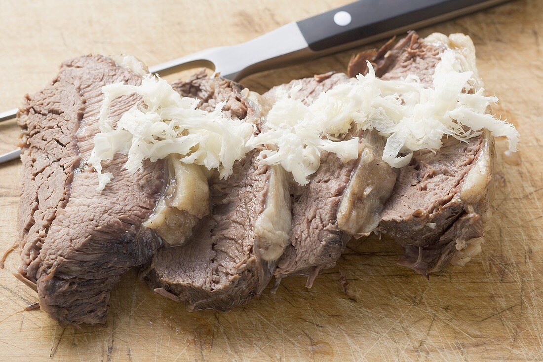 Boiled beef with horseradish