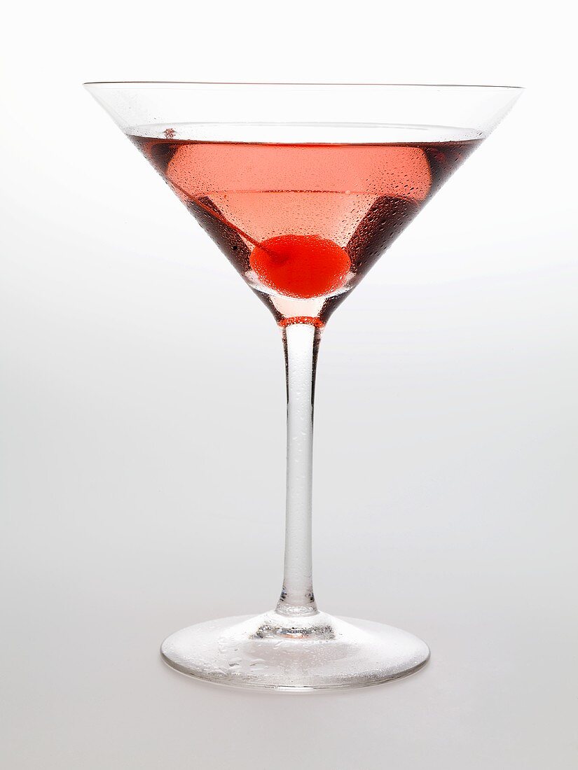 Cosmopolitan with cocktail cherry