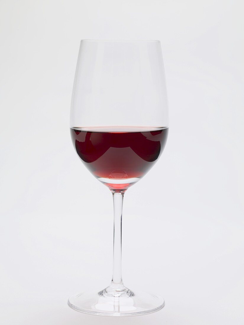 A glass of red wine