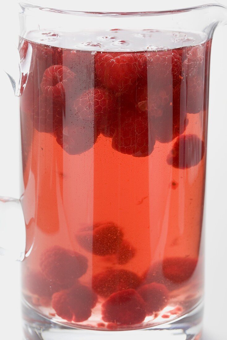 Raspberry punch in jug
