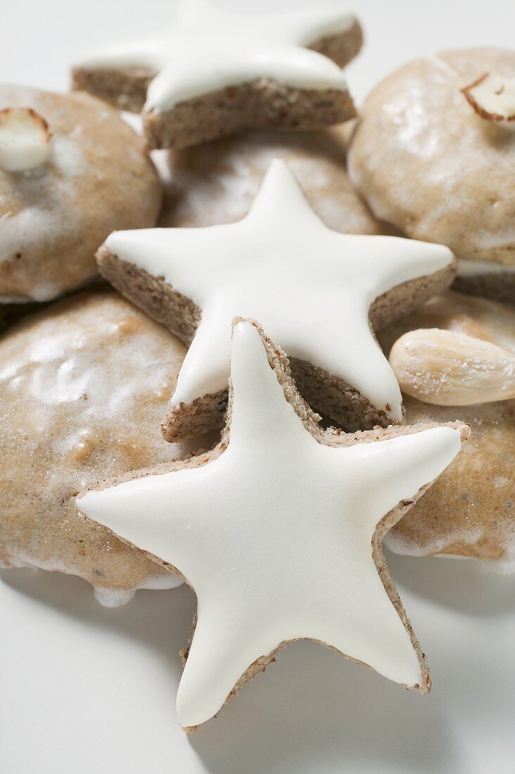 Cinnamon stars and almond biscuits