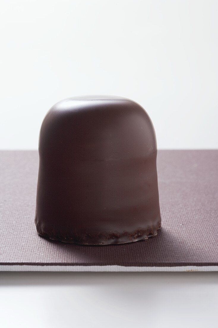 A chocolate-coated marshmallow treat