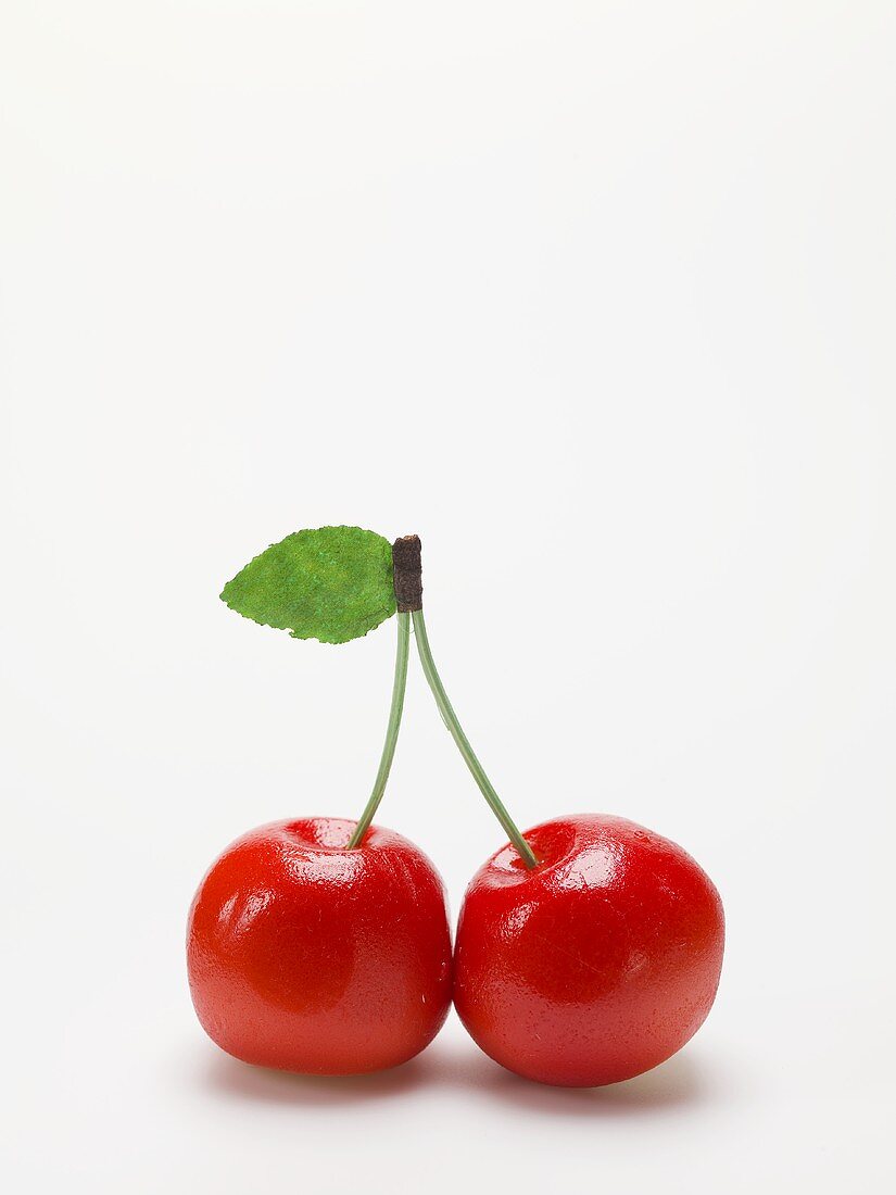 Pair of marzipan cherries