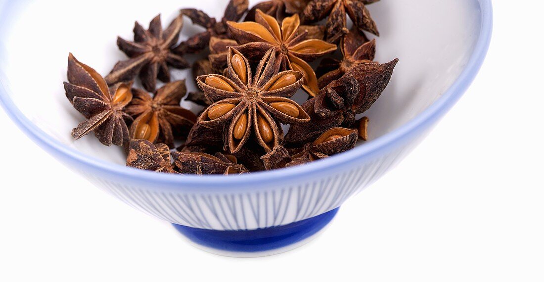 Star anise in a bowl