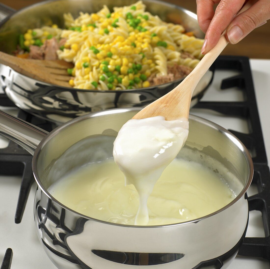 Cooking cornmeal in milk