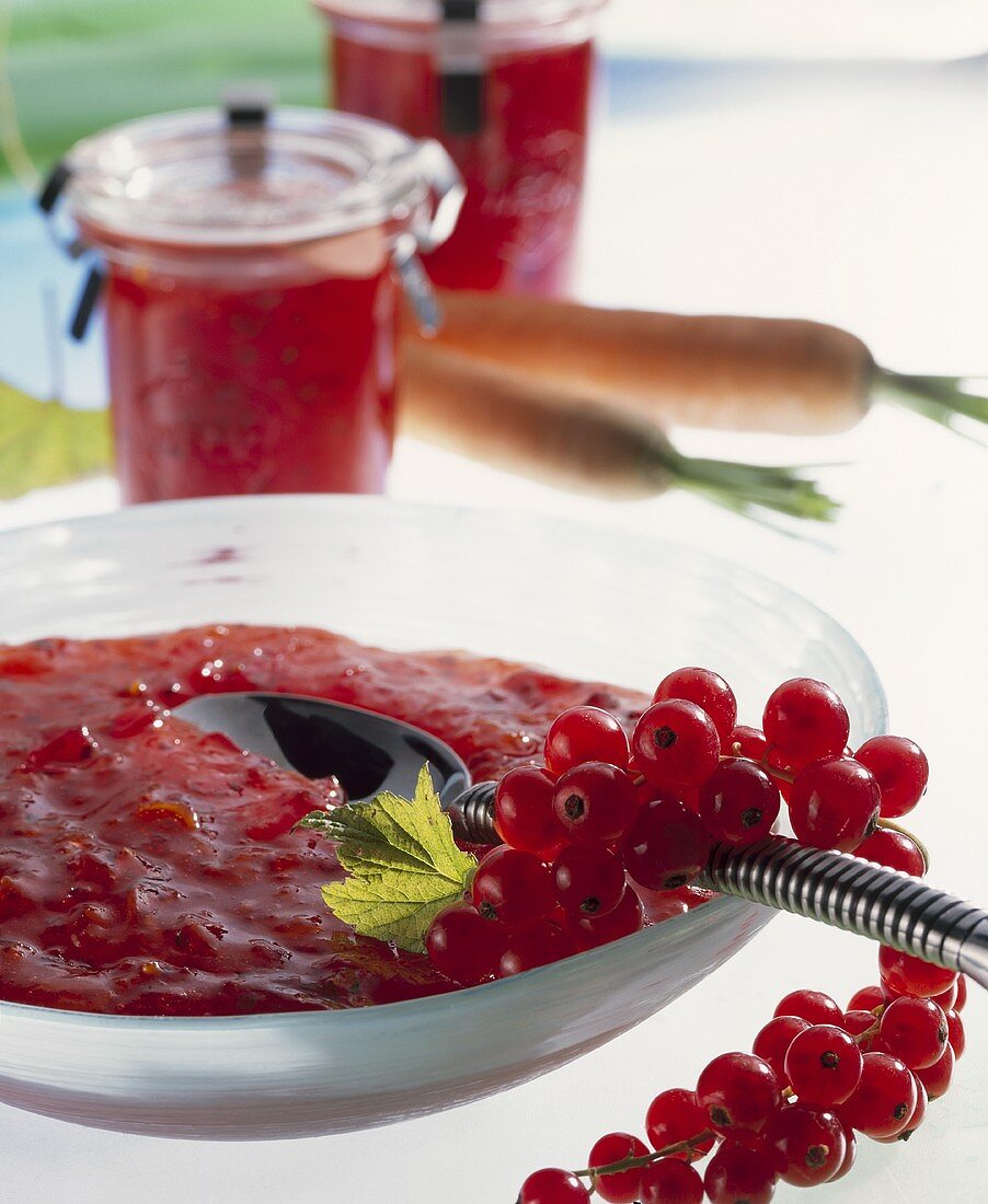 Redcurrant and carrot jam