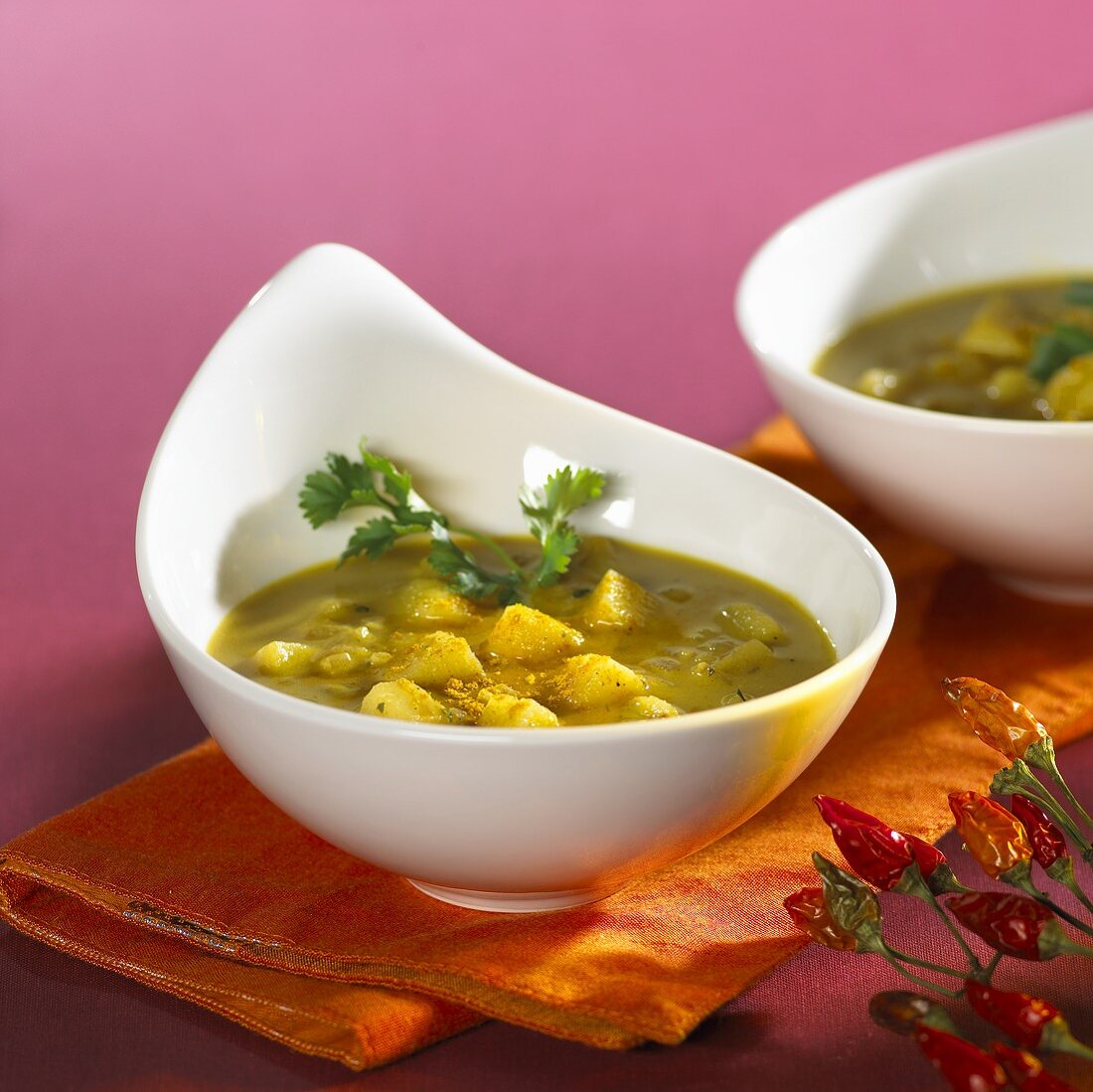 Kartoffel-Curry-Suppe (Indien)