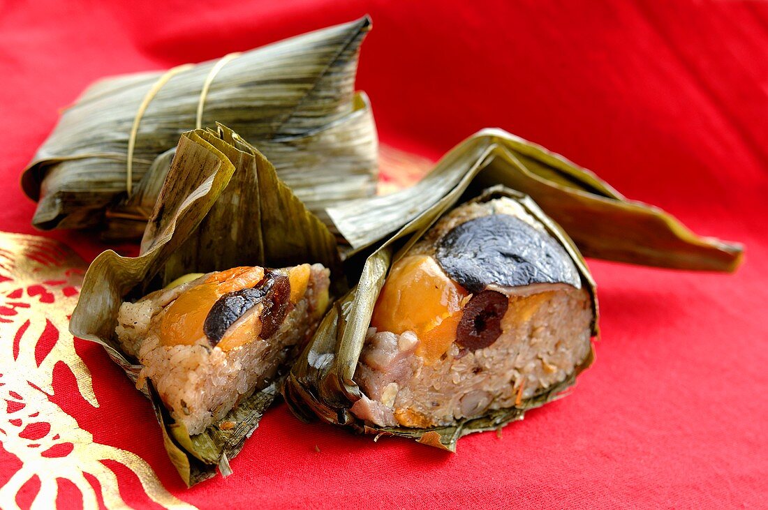 Zongzi (Sticky rice dumplings wrapped in leaves, China)