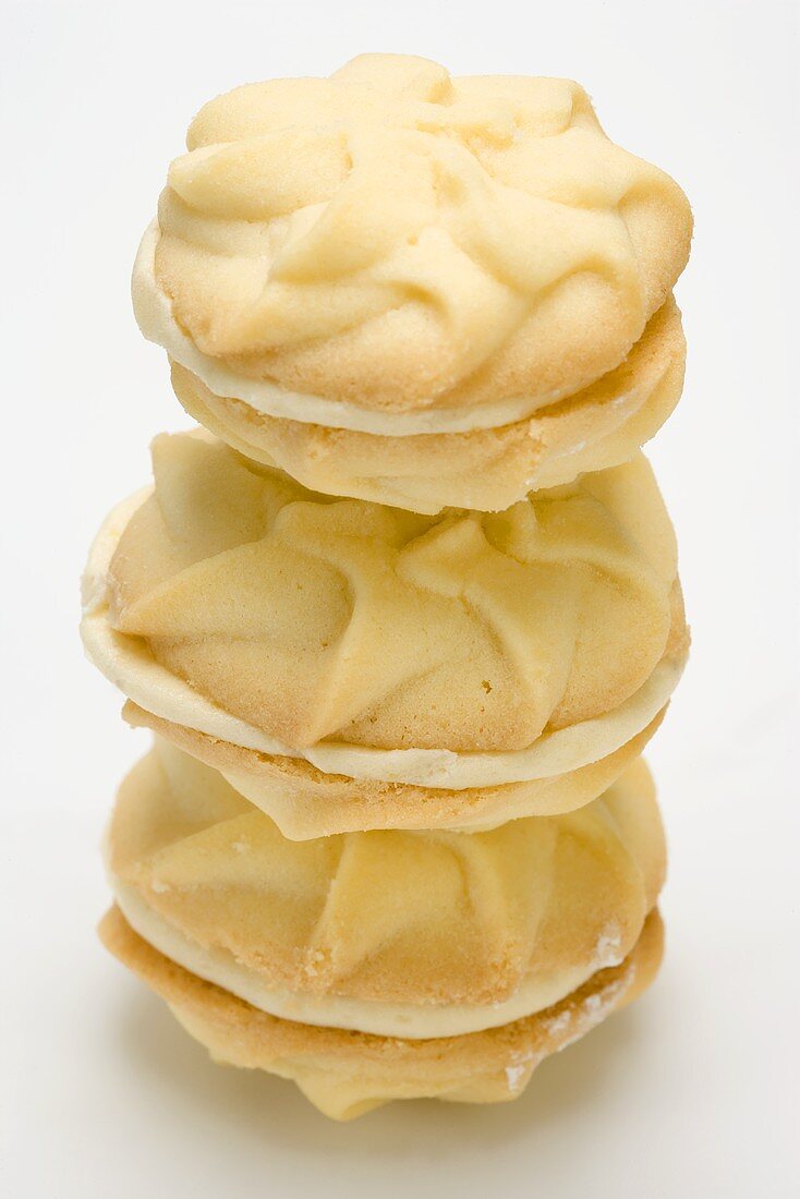 Sandwich-Cookies mit Butter-Zitronen-Creme