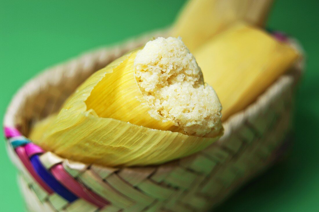Tamales (gefüllte Maisblätter, Südamerika)