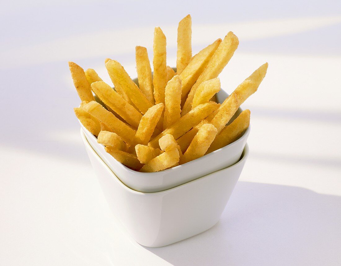 Pommes frites in Schälchen