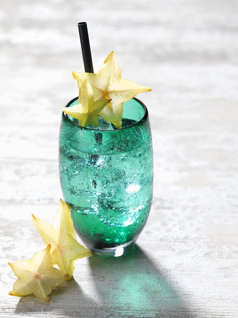Cocktail with star fruit