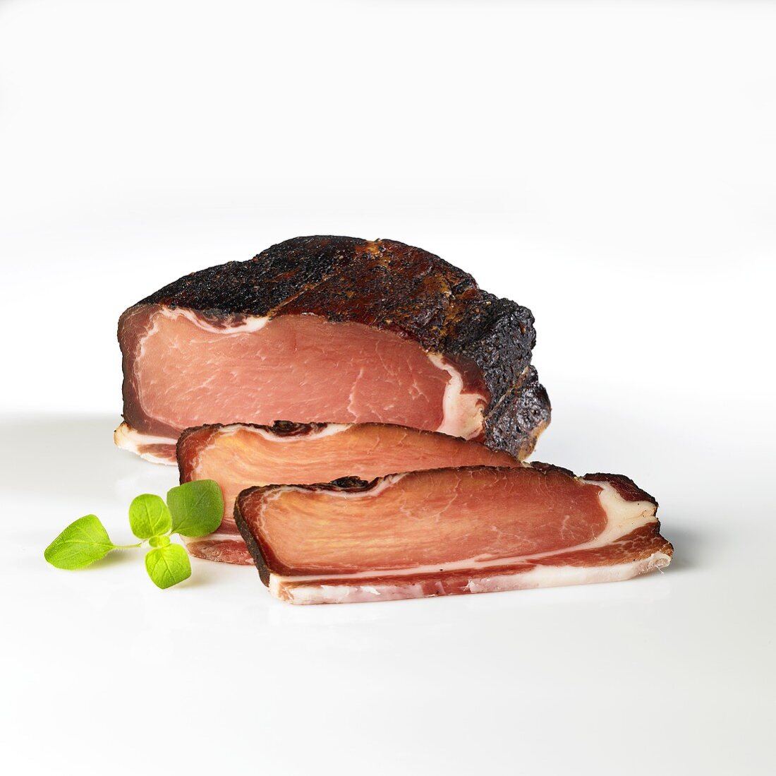 Black Forest ham, partly sliced