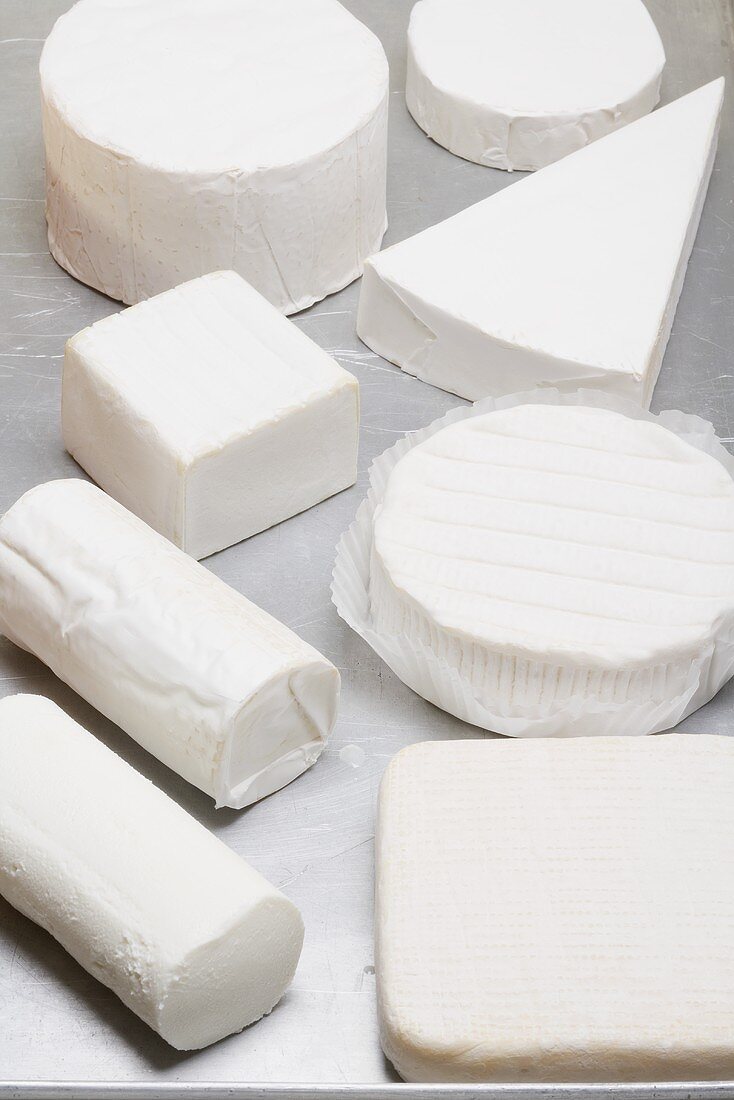 Various soft cheeses and fresh cheeses