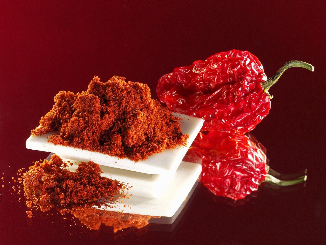 Paprika and dried red pepper