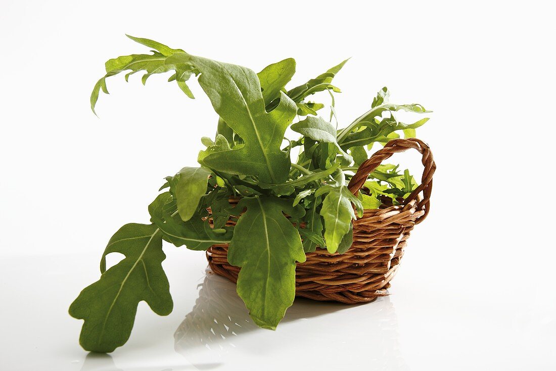 Fresh rocket in basket