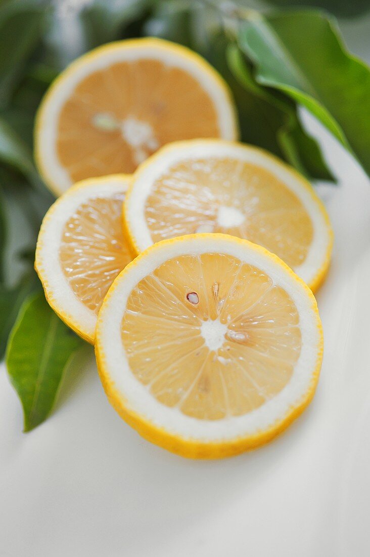 Several slices of lemon