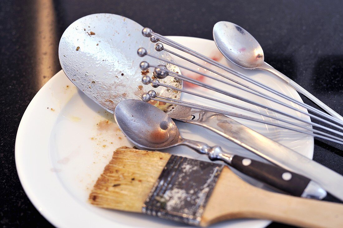 Used kitchen utensils