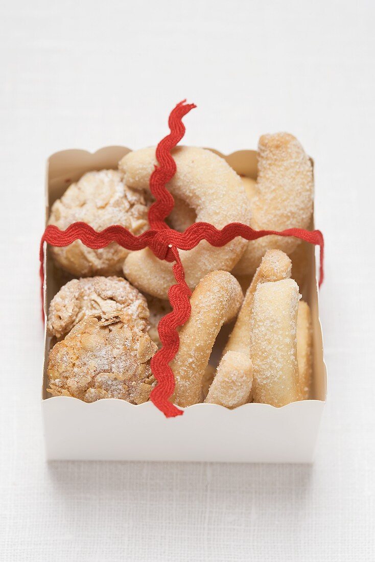 Assorted Christmas biscuits in box