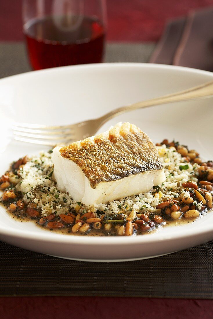Baked Cod over Beans