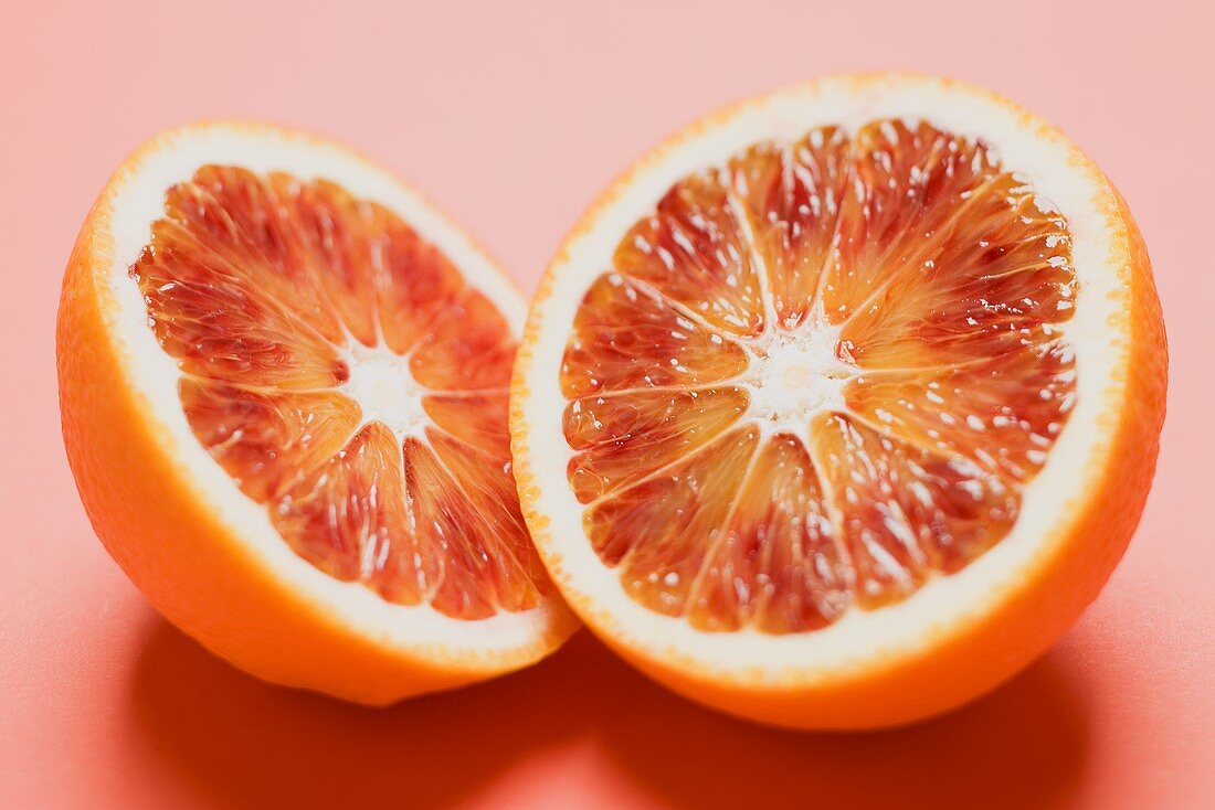 Blood orange, halved