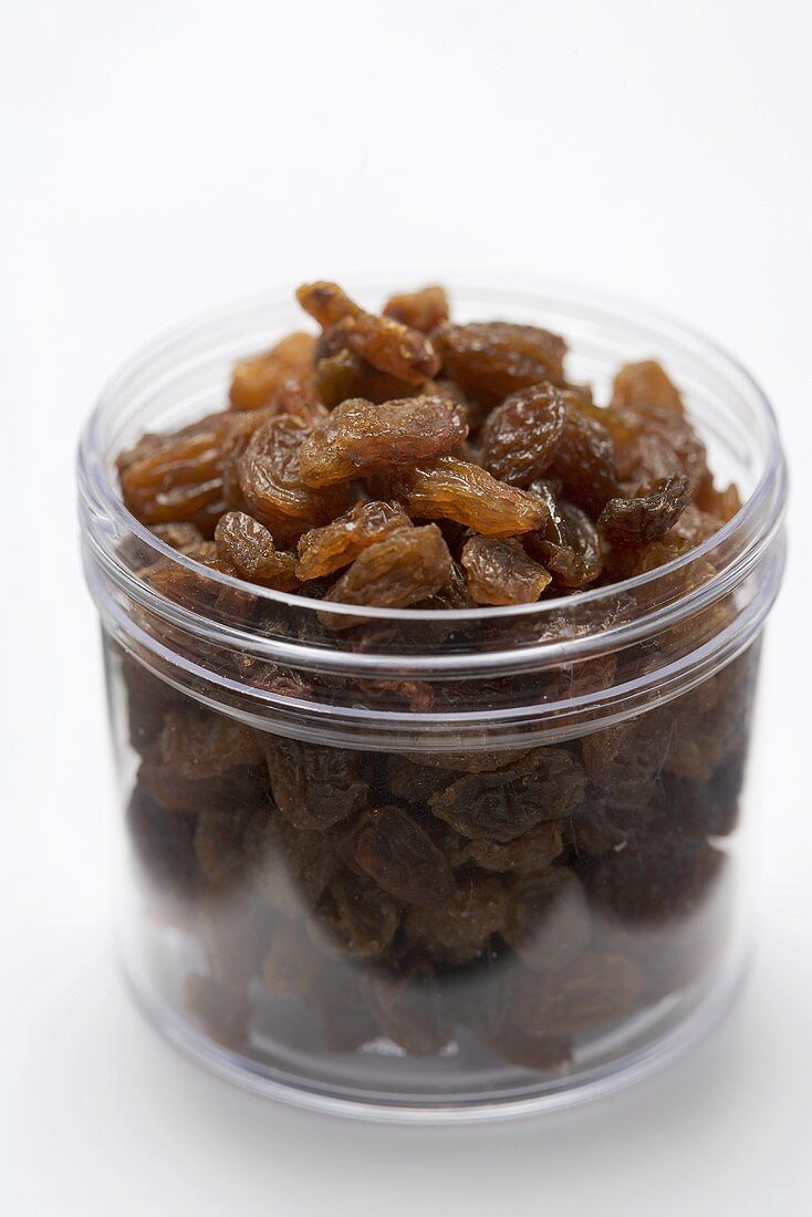 Raisins in jar