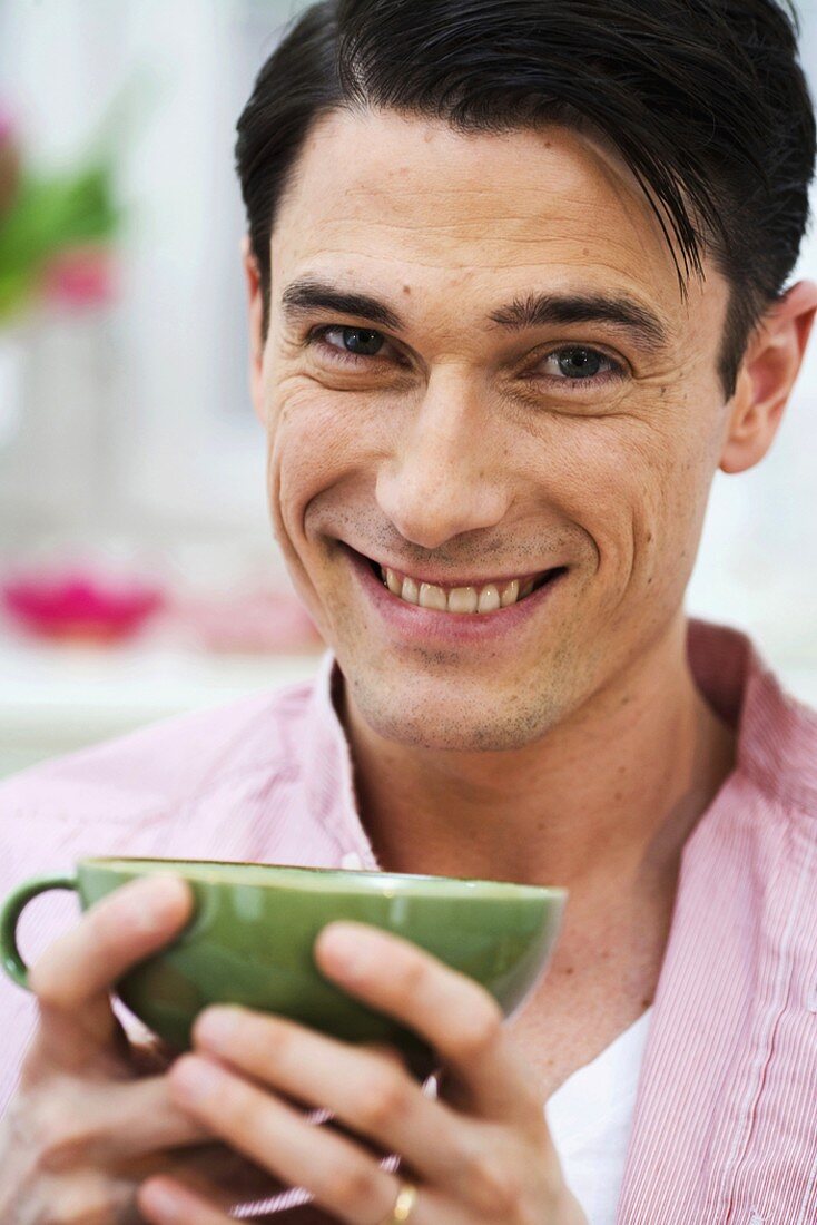 Man drinking tea