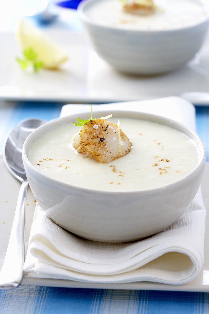 Potato and coconut soup