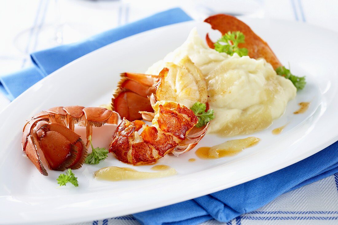 Lobster with mashed potato