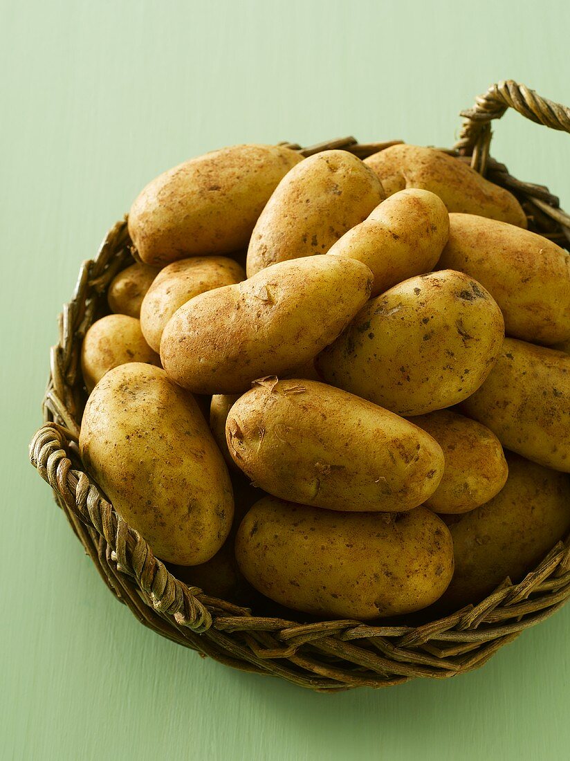 Potatoes in small basket