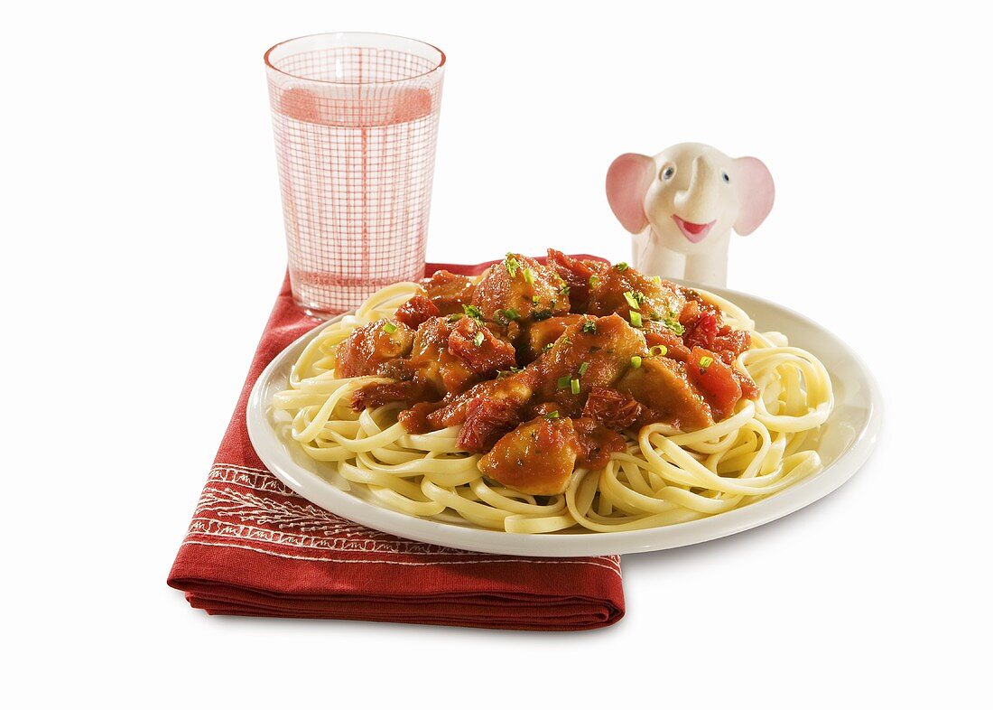 Pasta with Chicken Tomato Sauce