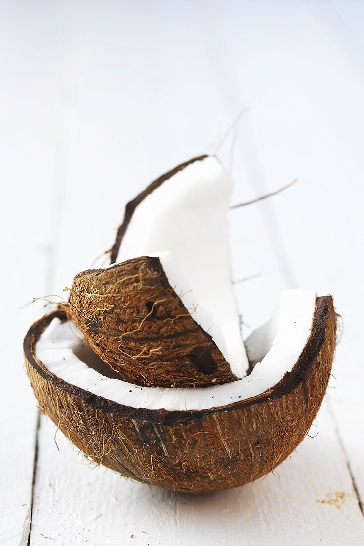 Broken coconut