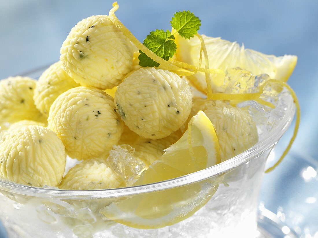 Lemon butter on ice