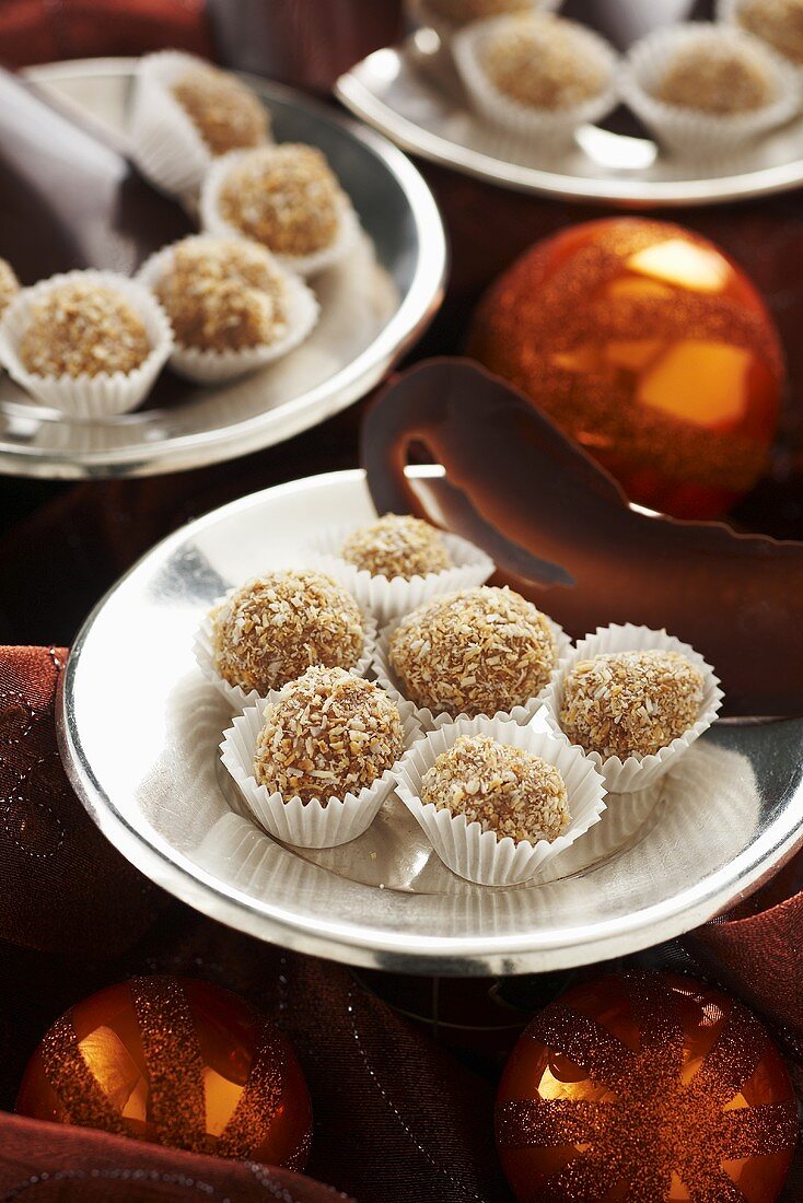 Christmas baking: coconut rum truffles