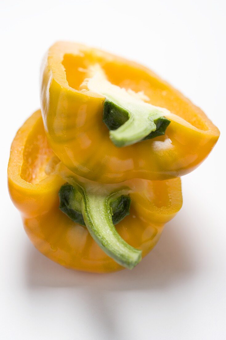 Yellow pepper, halved