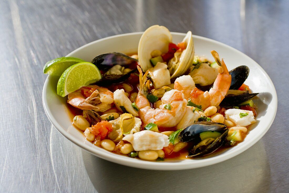 Bowl of Mexican Seafood Stew