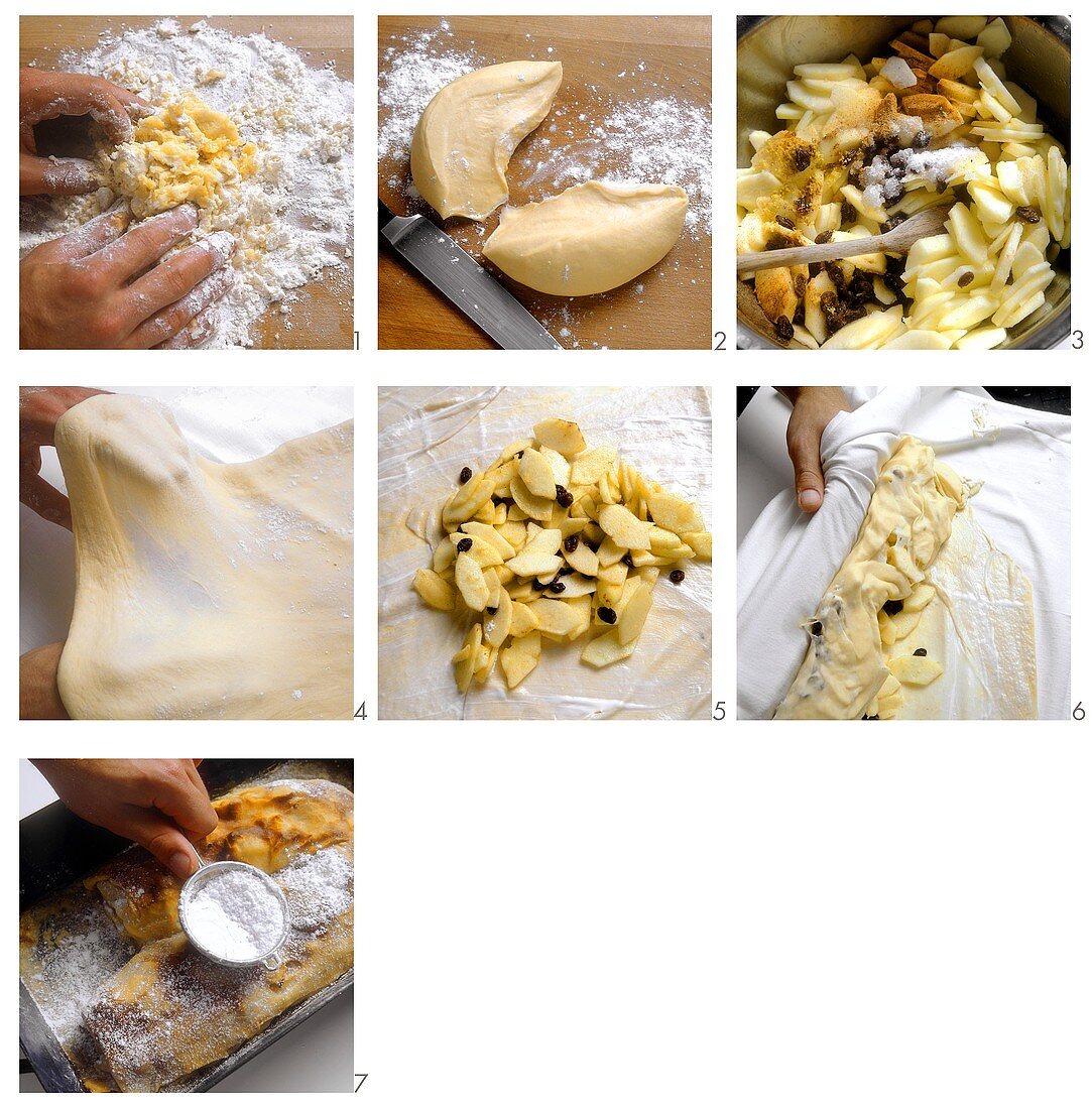 Apfelstrudel in Milch gebacken zubereiten - Endbild: 079578