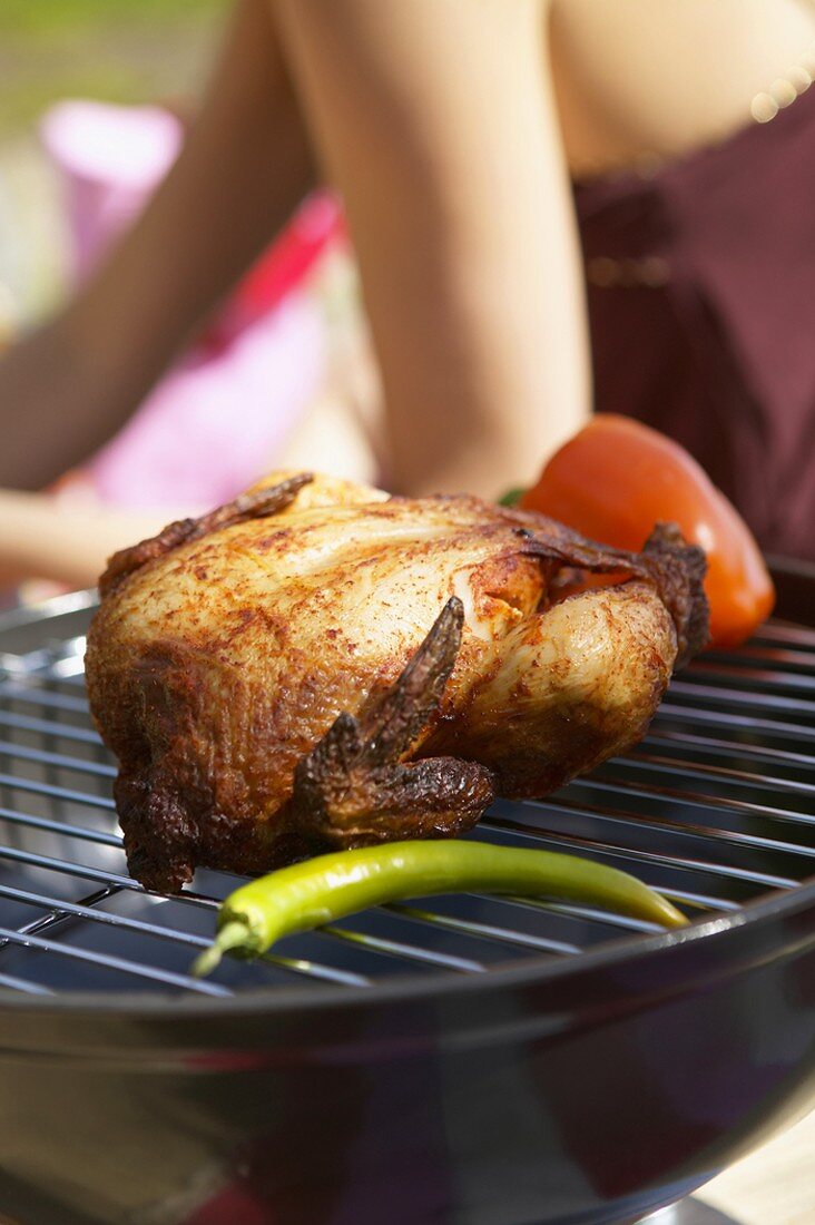 Hähnchen auf Grill