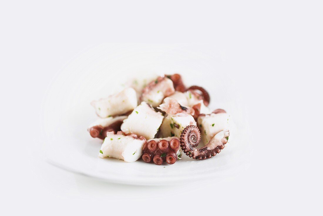 Marinated octopus pieces