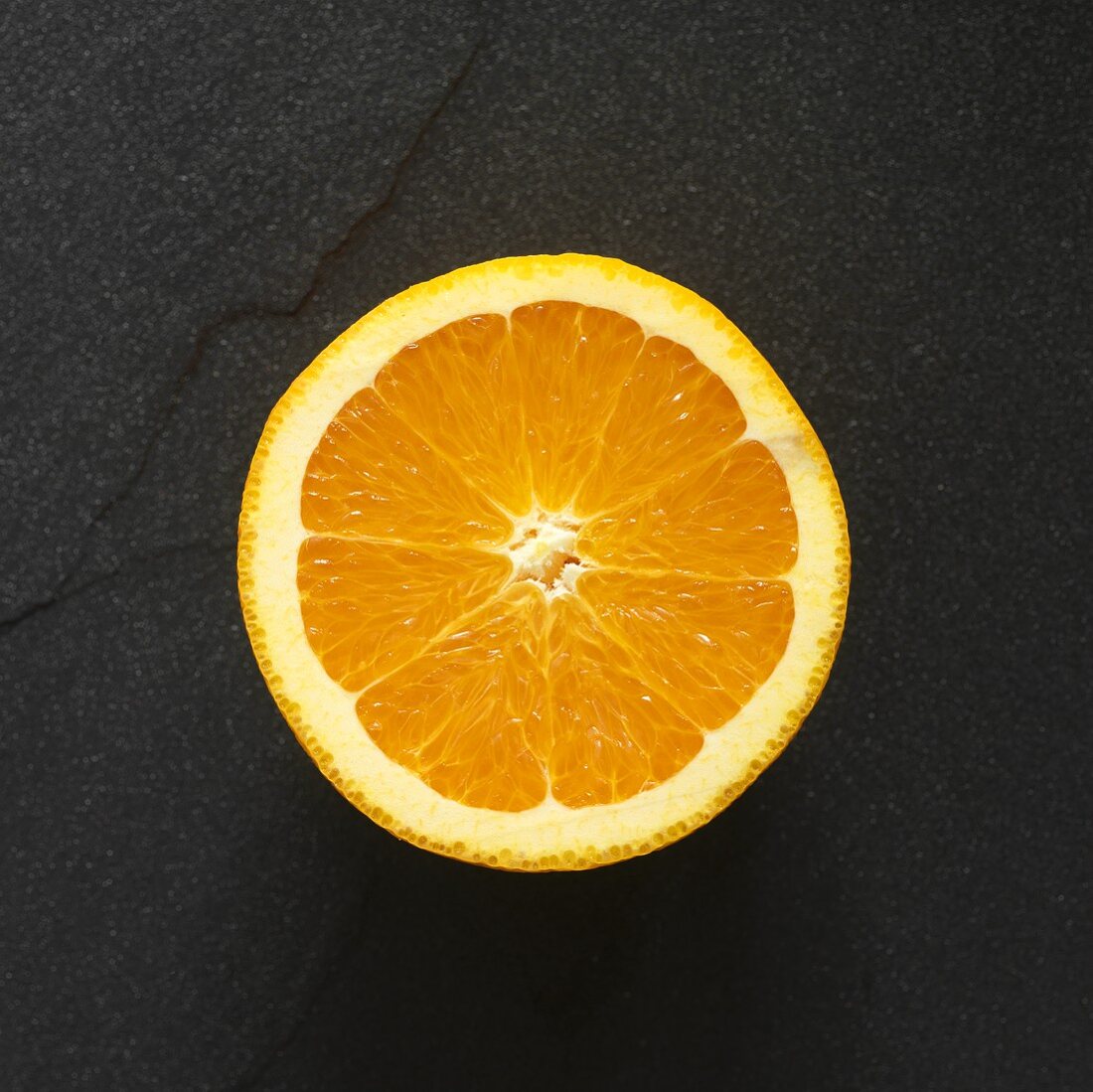 Half an orange from above