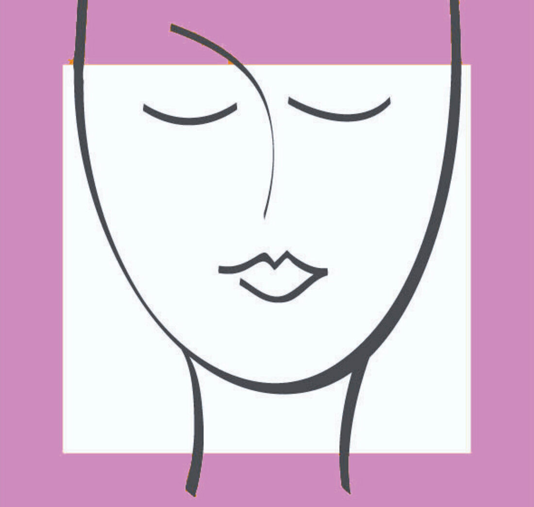 Illustration eines Gesichtes, oval ovale Gesichtsform, Styling