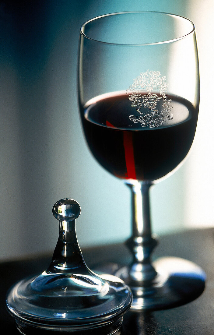 Glass of Portuguese red wine