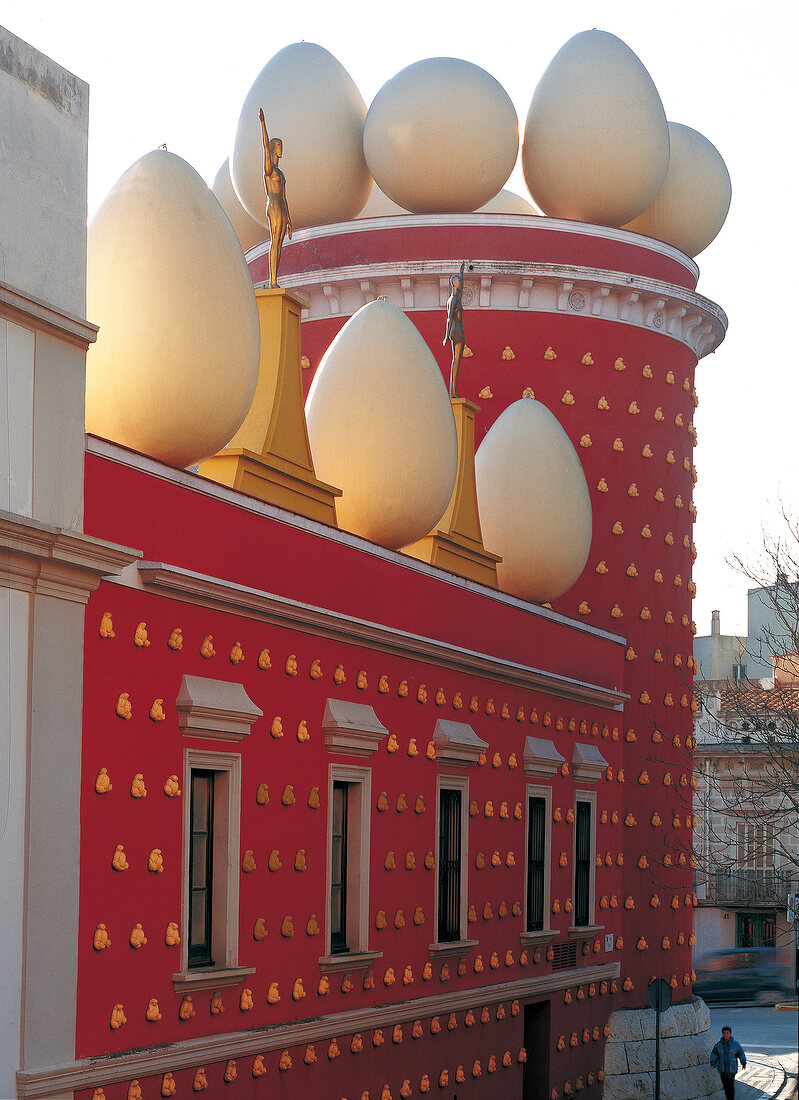 Exterior of Dali Theatre and Museum in Catalonia, Spain