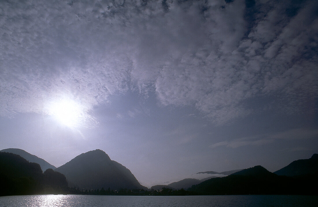 View of lake Fuschl in Salzkammergut, Austria