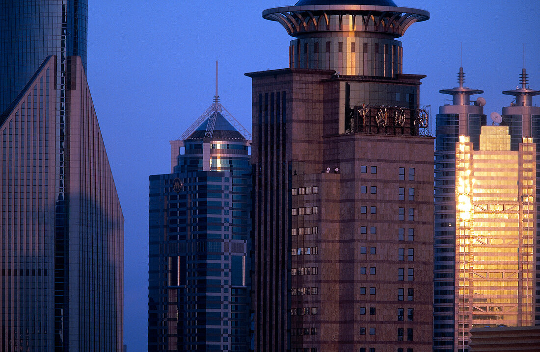 View of skyscrapers in Pudong, Shanghai