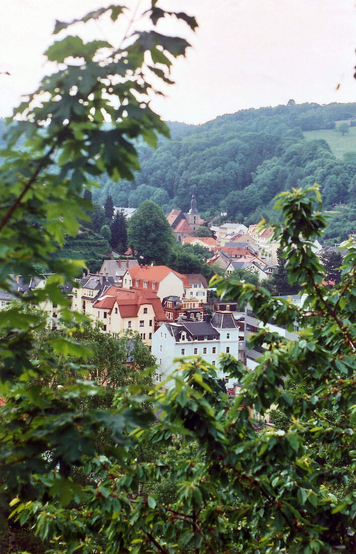 View of Glashutte town in Saxony, Germany