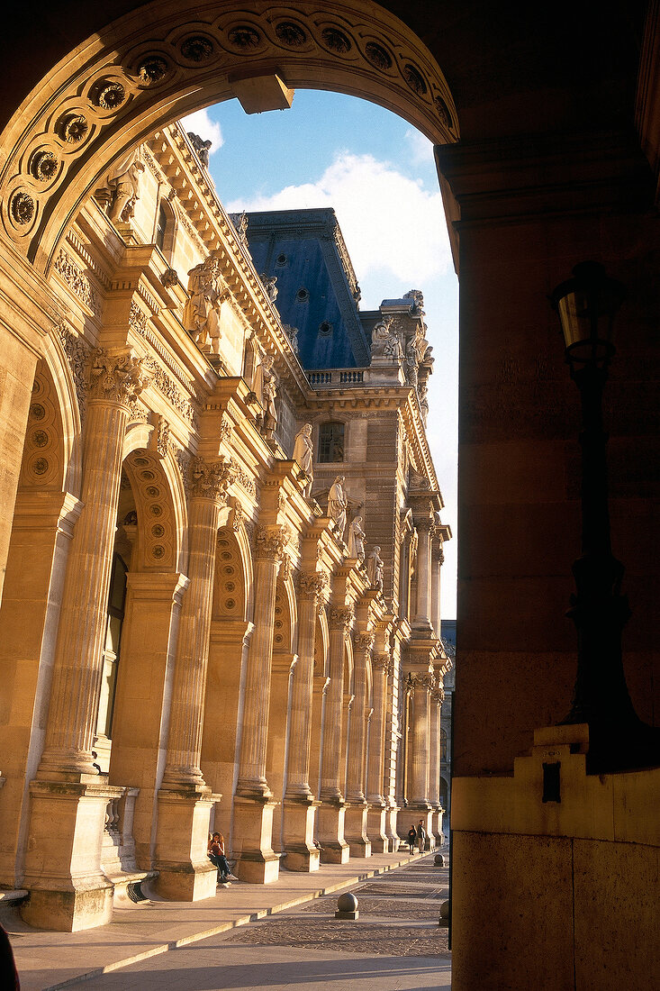 Arcades in Louvre Museum, Paris, France