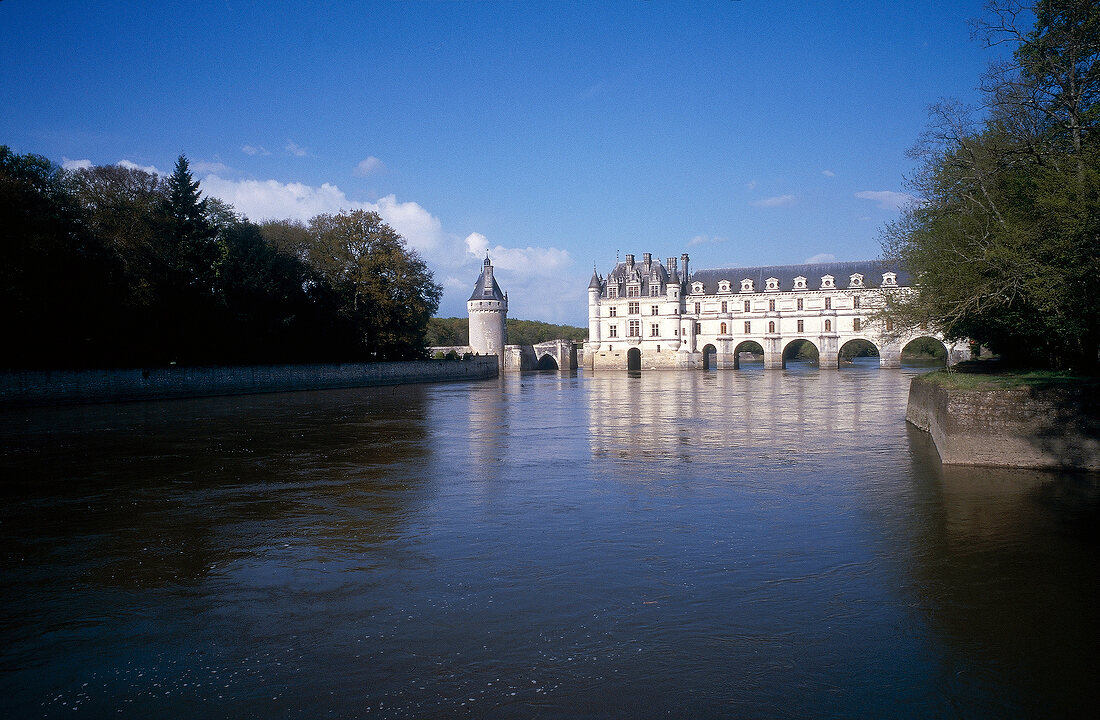 Das Schloss Chenonceaux an der Cher, Loire-Region