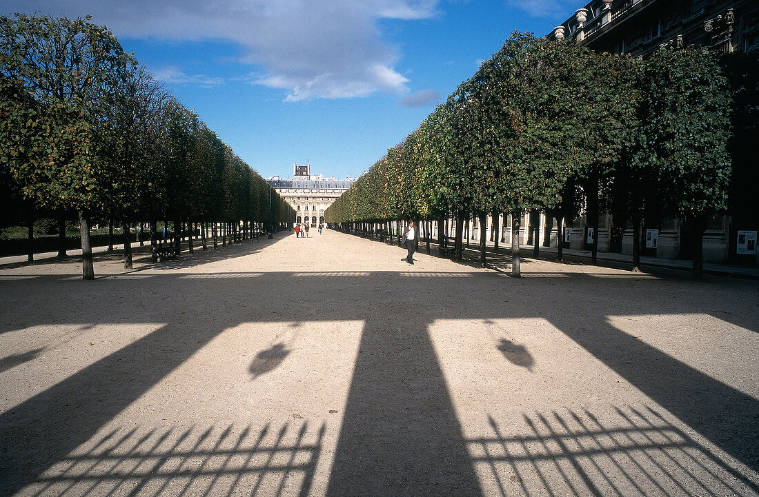 Garden of Palais-Royal in Paris, France